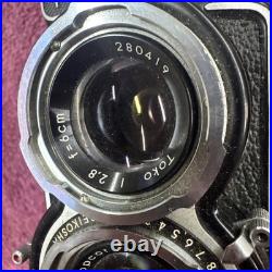 Vintage Sawyer's Mark IV 4x4 TLR Camera Primo Jr w Topcor 6cm F2.8 Twin Lenses