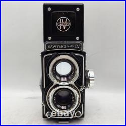 Vintage Sawyers Mark IV 4x4 TLR Camera (Primo Jr) with 6cm F2.8 Topcor/Toko Lens