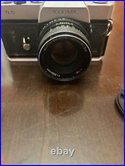 Vintage Sears TLS 1000 MX 35mm SLR Film Camera with 55mm Lens, Case, Flash, Tripod Vintage Sears TLS 1000 MX 35mm SLR Film Camera with 55mm Lens, Case, Flash, Tripod