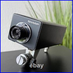 Vintage Sharp CCTV Security Camera with Lens Japanese Industrial Surveillance Vintage Sharp CCTV Security Camera with Lens Japanese Industrial Surveillance