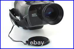 Vintage Solid State CCD VHS Movie Camera with Case Extra battery, Lens, Blank VHS