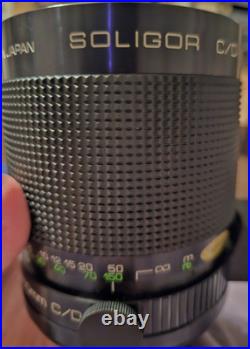 Vintage Soligor C/D Mirror Lens Tel F8.5 / 650mm #182007300 Konica Mount Camera Vintage Soligor C/D Mirror Lens Tel F8.5 / 650mm #182007300 Konica Mount Camera