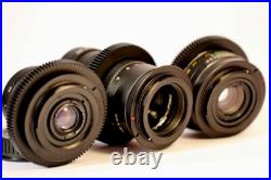 Vintage Soviet Cine Lens Set Helios-44 + Mir-1B + Jupiter-37? / Canon EF Vintage Soviet Cine Lens Set Helios-44 + Mir-1B + Jupiter-37? / Canon EF