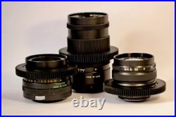 Vintage Soviet Cine Lens Set Helios-44 + Mir-1B + Jupiter-37? / Canon EF Vintage Soviet Cine Lens Set Helios-44 + Mir-1B + Jupiter-37? / Canon EF
