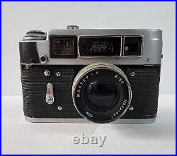 Vintage Soviet Russian FED 4 Camera with Jupiter 8 50mm f2 lens silver colour