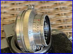 Vintage Soviet SLR Camera ZENIT First Model 1954 Industar-22 3.5/50 Lens