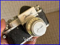 Vintage Soviet SLR Camera ZENIT First Model 1954 Industar-22 3.5/50 Lens