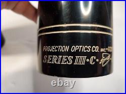 Vintage Super-Lite Projection Optics Inc Series III-C 6 E. F. Movie Camera Lenses