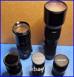 Vintage Telephoto Lenses Lot of Five for Micro Four Thirds Photography