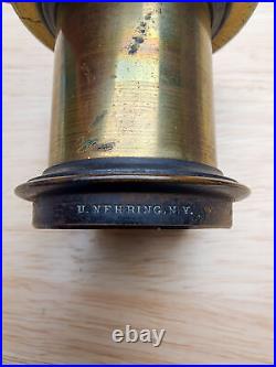 Vintage U. Nehring No. 5 Rapid Rectilinear Brass Barrel Camera Lens Collectible