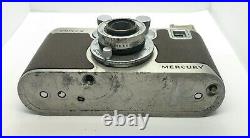 Vintage Universal Univex Mercury CC Camera 35mm f/3.5 Tricor Lens & Field Case