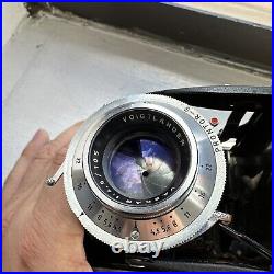 Vintage Voigtlander Bessa I Film Camera Vaskar Lens 4.5 105 Pronto TESTED