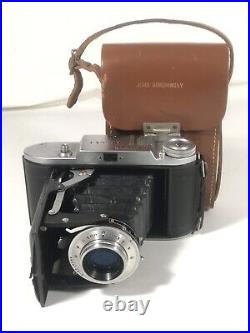 Vintage Voigtlander Bessa I Folding Camera Vaskar Lens 4.5 105 Pronto With Case