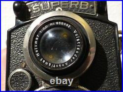 Vintage Voigtlander Superb TLR Camera & Helomar / Skopar Lenses