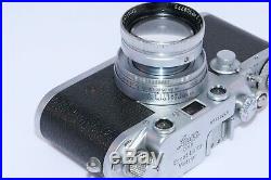 Vintage WARTIME Leica IIIC Rangefinder 35mm camera with 5cm f2 Summitar lens