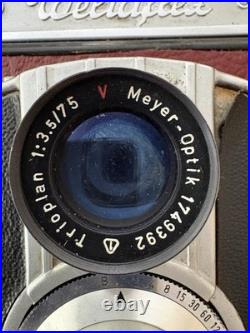 Vintage Welta Weltaflex TLR Camera + Meyer-Optik Trioplan 75mm f/3.5 Lens, Case Vintage Welta Weltaflex TLR Camera + Meyer-Optik Trioplan 75mm f/3.5 Lens, Case