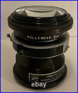 Vintage Wollensak Oscillo-Raptar Camera Lens 3 1/2 88mm f1.4 11 Alphax