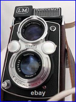Vintage Yashica-Mat LM TLR Camera Copal MXV with Yashinon 80mm F3.2/3.5 Twin Lens