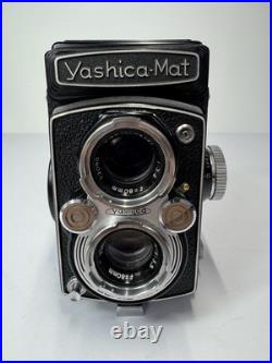 Vintage Yashica-Mat TLR Camera with Lumaxar 80mm f/3.5 Lens, Case & Cap Tested