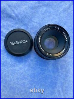 Vintage Yashica TL-Electro Camera Bundle 4 Lenses, 3 Filters, Flash, Case