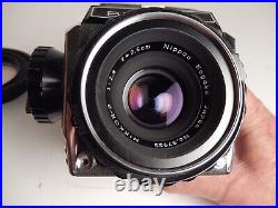 Vintage Zenza Bronica S2 Film Camera Nikon Nikkor f 7.5cm 12.8 Lens UNTESTED