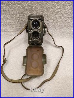 Vintage baby gray Rolleiflex TLR camera withcase 13.5/60mm Xenar lens AS-IS