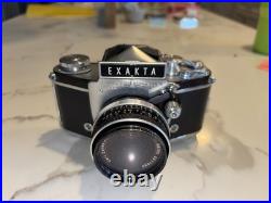 Vintage camera EXACTA/Jhagee EXAKTA/Lens Carl Zeiss 50 MM Untested
