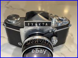 Vintage camera EXACTA/Jhagee EXAKTA/Lens Carl Zeiss 50 MM Untested