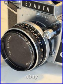 Vintage camera EXACTA/Jhagee EXAKTA/Lens Carl Zeiss 50 MM Untested