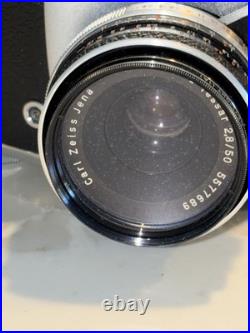 Vintage camera EXACTA/Jhagee EXAKTA/Lens Carl Zeiss 50 MM Untested