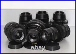 Vintage camera lens 20/28/37/58/85/135mm, Cine mod Fuji FX mount Set of 6 lens