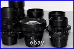 Vintage camera lens 20/28/37/58/85/135mm, Cine mod Fuji FX mount Set of 6 lens