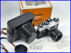 Vintage film camera ZENIT ET lens Helios 44-2 58mm F/2 BelOMO M42 in BOX