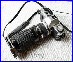 Vintage olympus OM20 camera 2x teleconverter miranda mirage 70-210mm macro lens