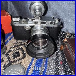 VintageRARELeica III Camera with extra lens and light meter
