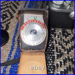 VintageRARELeica III Camera with extra lens and light meter