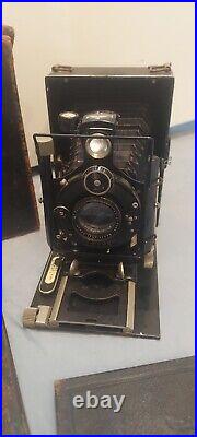 Voigtlander Folding Camera with Skopar 14.5 F=13.5cm lens & and roll Film Adapter