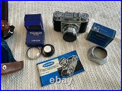 Voigtlander Prominent Ultron 12/50 Camera+Lens, Cap, UV Filter, Hood, Case