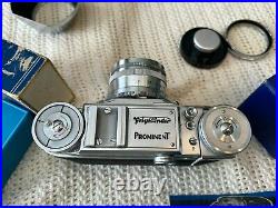 Voigtlander Prominent Ultron 12/50 Camera+Lens, Cap, UV Filter, Hood, Case