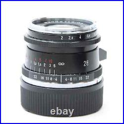 Voigtlander ULTRON Vintage Line 28mm F/2 Asph. TypeII VM Black -Near Mint