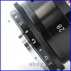 Voigtlander ULTRON Vintage Line 28mm F/2 Asph. TypeII VM Black -Near Mint