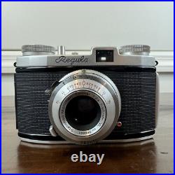 Vtg 1950s 35mm Film Camera King Regula I-Po Steinheil Cassar 12.8/f 50mm Lens