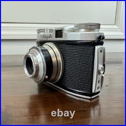 Vtg 1950s 35mm Film Camera King Regula I-Po Steinheil Cassar 12.8/f 50mm Lens