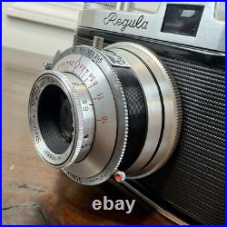 Vtg 1950s 35mm Film Camera King Regula I-Po Steinheil Cassar 12.8/f 50mm Lens