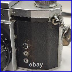 Vtg 1953-54 praktiflex fx camera Kimura f=105mm 128 lens photography ABC, 123