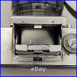 Vtg 1953-54 praktiflex fx camera Kimura f=105mm 128 lens photography ABC, 123
