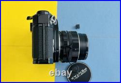 Vtg 1970s PENTAX SPOTMATC II FILM 35mm CAMERA with 50mm F1.4 FAST PRIME LENS BLACK