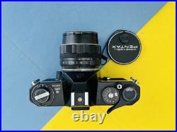 Vtg 1970s PENTAX SPOTMATC II FILM 35mm CAMERA with 50mm F1.4 FAST PRIME LENS BLACK