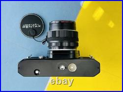 Vtg 1970s PENTAX SPOTMATC II FILM 35mm CAMERA with 50mm F1.4 FAST PRIME LENS BLACK