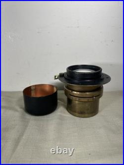 Vtg Antique Early 1900s Brass Large Camera Lens